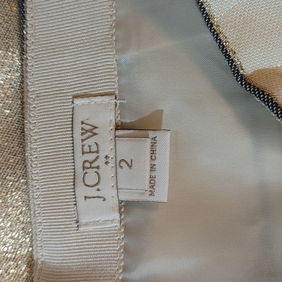 J Crew Factory Metallic Striped Skirt - Picture 3 of 9